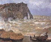 Etretat,Rough Sea, Claude Monet